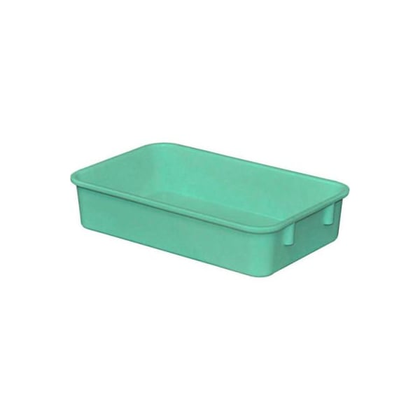 Mfg Tray Nestable Storage Tote, 9-3/4 in L x 6-1/8 in W x 2-1/8 in H, Green, Fiberglass 9221085113 - main